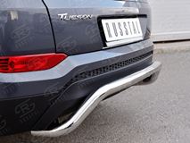 Защита заднего бампера D63 волна под машину для Hyundai Tucson 2015