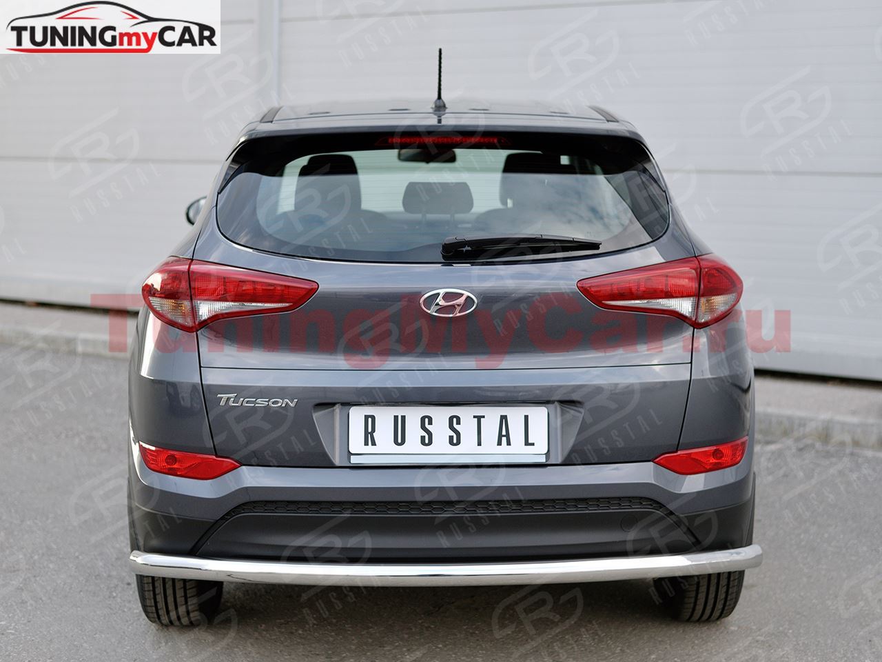 Защита заднего бампера D63 секция для Hyundai Tucson 2015