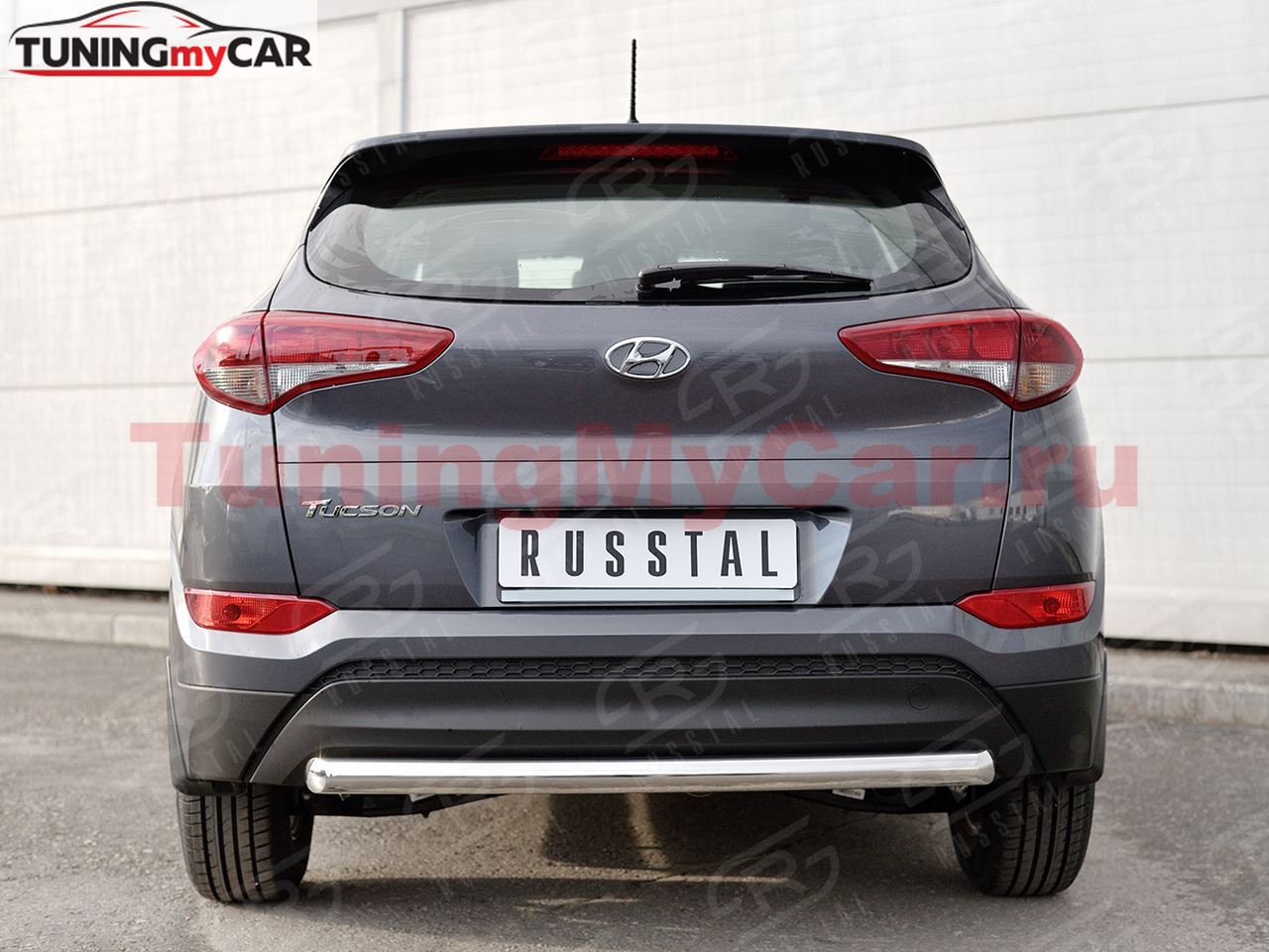 Защита заднего бампера D63 дуга для Hyundai Tucson 2015