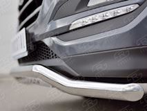 Защита переднего бампера D63 волна с надписью для Hyundai Tucson 2015