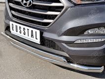 Защита переднего бампера D63 секция-75х42 дуга для Hyundai Tucson 2015