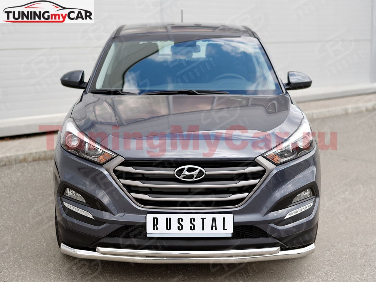 Защита переднего бампера D63 секция-D42 дуга для Hyundai Tucson 2015