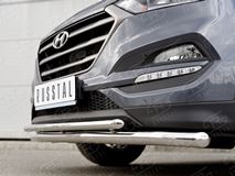 Защита переднего бампера D63 секция-D42 дуга для Hyundai Tucson 2015