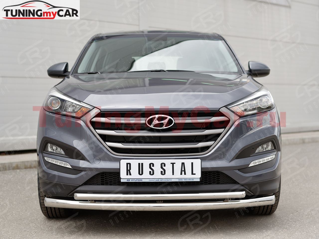 Защита переднего бампера D63 дуга-D42 дуга для Hyundai Tucson 2015