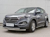 Защита переднего бампера D63 дуга-D42 дуга для Hyundai Tucson 2015