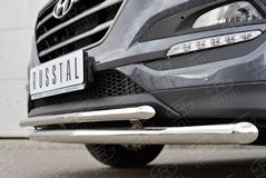 Защита переднего бампера D63 дуга-D42 дуга для Hyundai Tucson 2015
