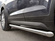 Пороги труба D63 (вариант 1) для Hyundai Tucson 2015