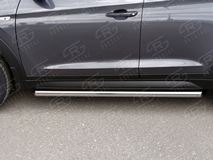 Пороги труба D63 (вариант 1) для Hyundai Tucson 2015