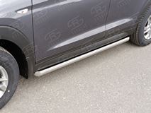Пороги труба D63 (вариант 1) для Hyundai Tucson 2015