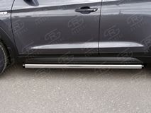 Пороги труба D63 (вариант 2) для Hyundai Tucson 2015