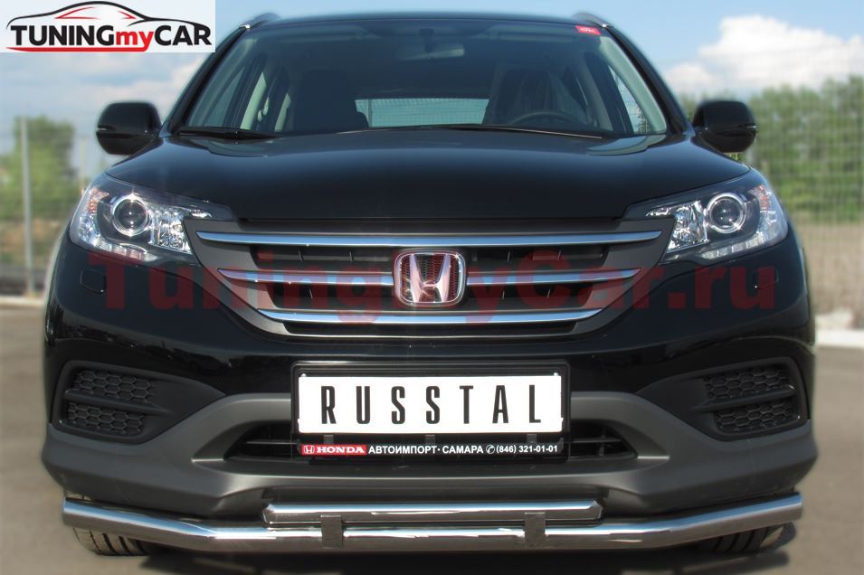 Защита переднего бампера D63 (секции) D42 (прямой) для Honda CR-V 2013 2.0