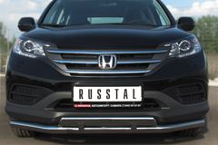 Защита переднего бампера D63 (секции) D75х42 (прямой) для Honda CR-V 2013 2.0