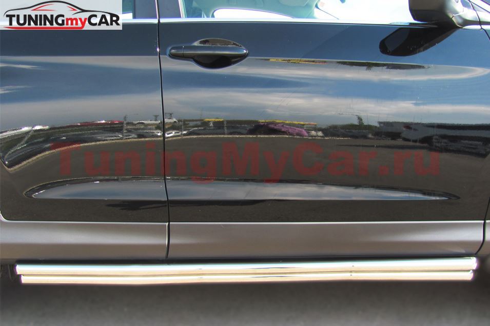 Пороги труба D42_ 42 (секции) для Honda CR-V 2013