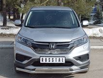 Защита переднего бампера D63 секции-75х42 дуга для Honda CR-V 2015
