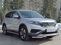 Защита переднего бампера D63 волна для Honda CR-V 2.0 2015-2016