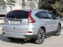 Защита заднего бампера 75х42 дуга для Honda CR-V 2015