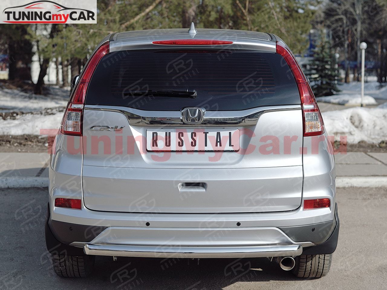 Защита заднего бампера D63 дуга для Honda CR-V 2015