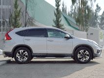 Пороги труба D76 с накладкой (вариант 3) для Honda CR-V 2015