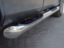 Пороги труба D76 с накладкой (вариант 1) для Honda CR-V 2015