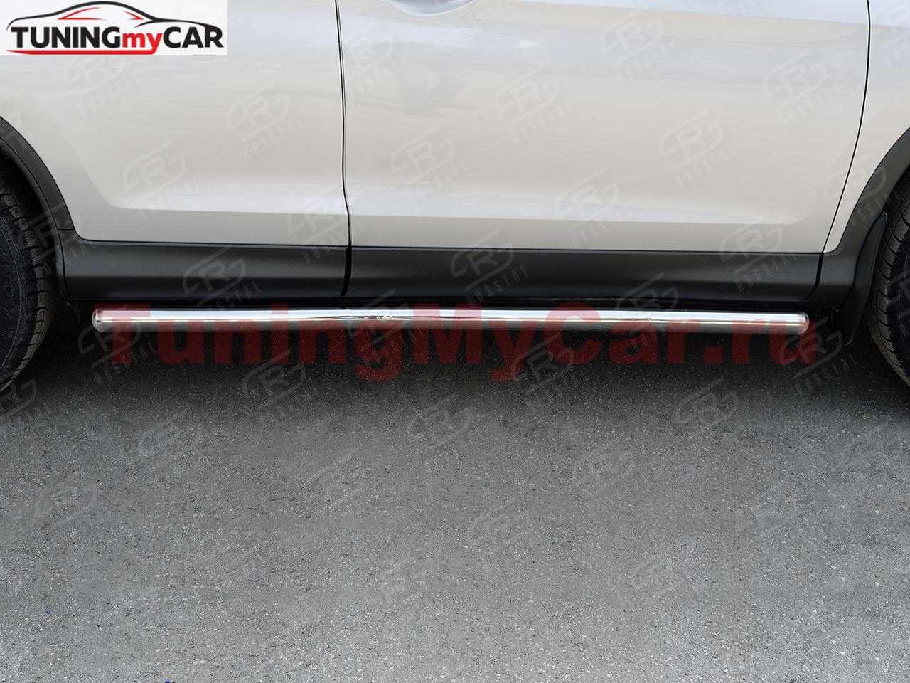 Пороги труба D63 (вариант 3) для Honda CR-V 2015
