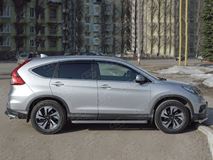 Пороги труба D42 С листом (Лист нерж, проф. нерж)(Вариант3) для Honda CR-V 2015