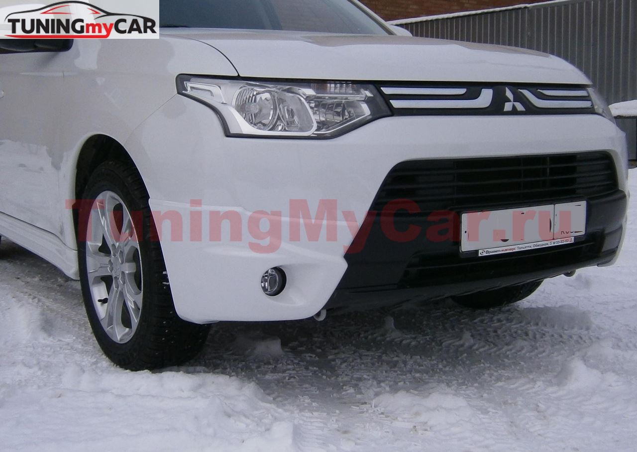 Накладки на ПТФ Samurai Mitsubishi Outlender 3 от 2012 г.в.