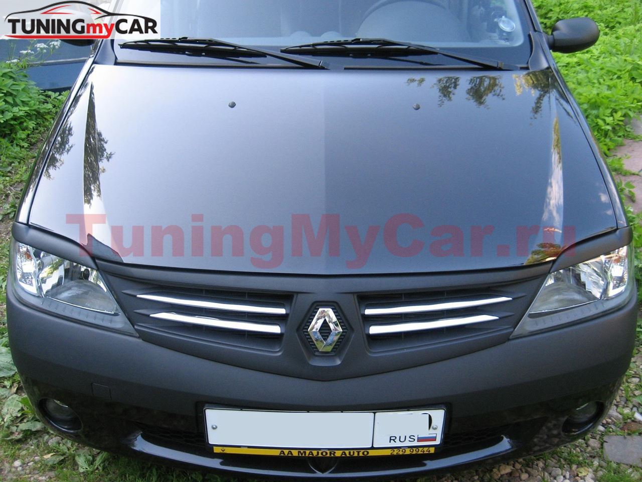 Накладки на фары (реснички) для Renault Logan