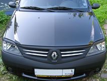 Накладки на фары (реснички) для Renault Logan