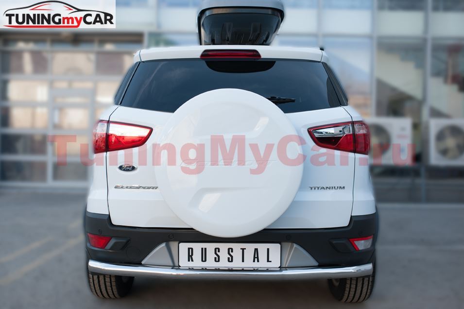 Защита заднего бампера D63 (секции) для Ford Ecosport 2014-
