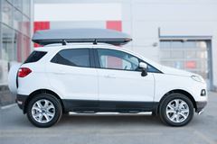 Пороги труба D76 с накладкой (вариант 1) для Ford Ecosport 2014-