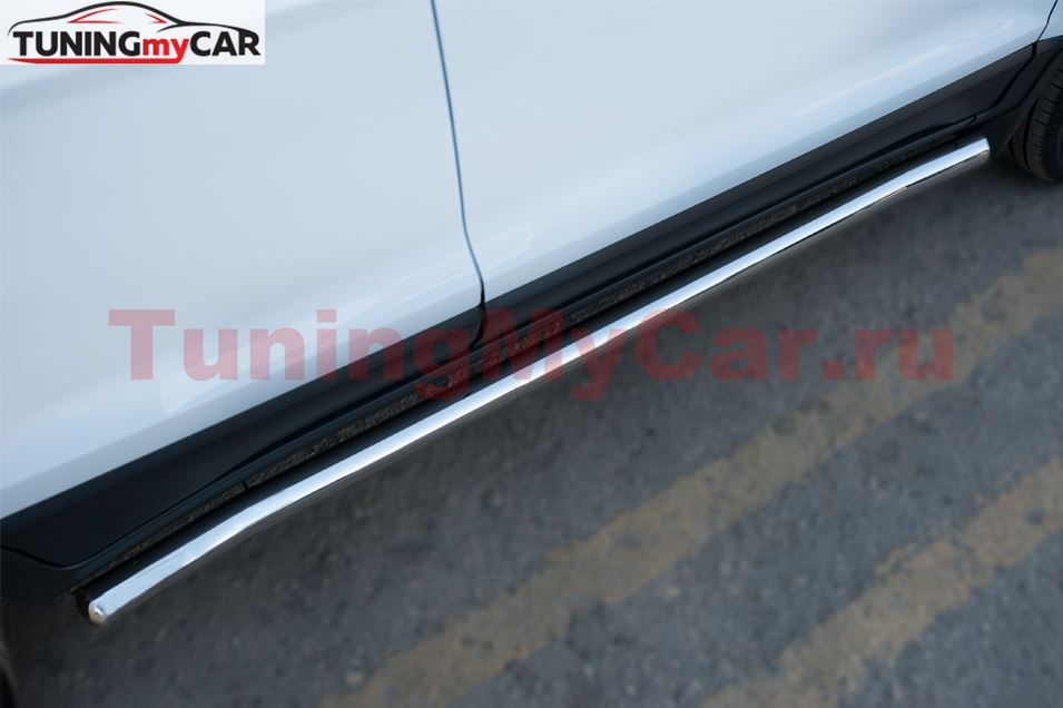 Пороги труба D63 (вариант 3) для Ford Ecosport 2014-