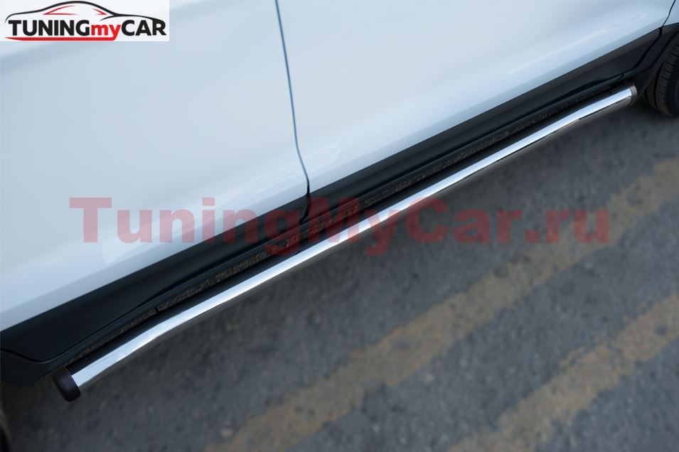 Пороги труба D63 (вариант 2) для Ford Ecosport 2014-