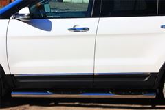 Пороги труба D76 с накладкой (вариант 3) для Ford Explorer V 2012-