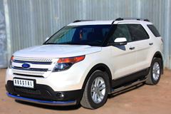 Пороги труба D76 с накладкой (вариант 1) для Ford Explorer V 2012-