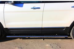 Пороги труба D120X60 с проступью для Ford Explorer V 2012-