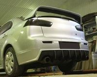 Накладка на задний бампер Shark для Lancer 10