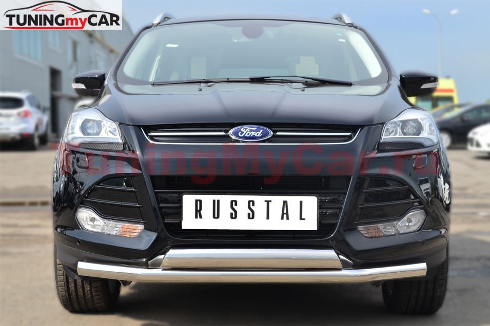 Защита переднего бампера D63 (секции) 75х42 (дуга) для Ford Kuga 2012-