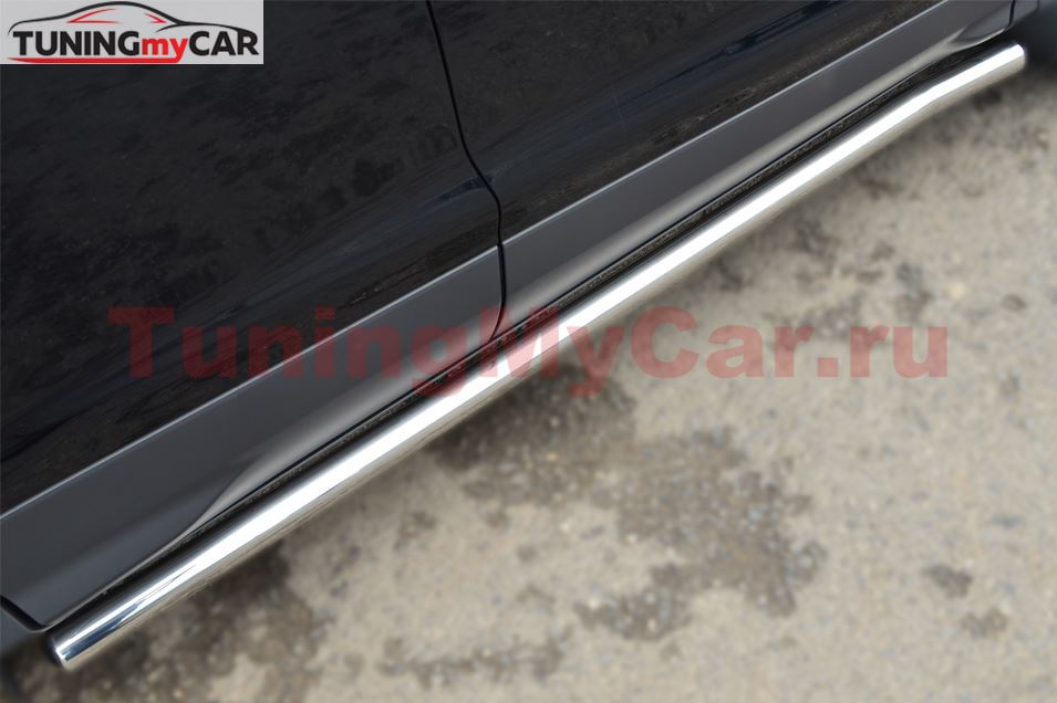Пороги труба D63 (вариант 3) для Ford Kuga 2012-
