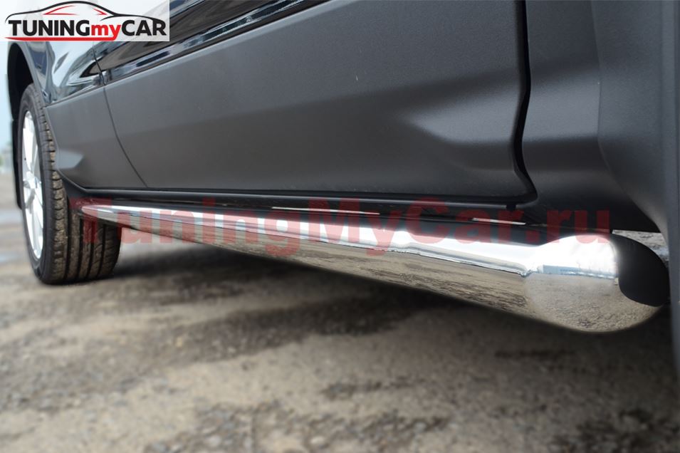 Пороги труба D63 (вариант 1) для Ford Kuga 2012-