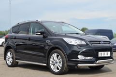 Пороги труба D42 с листом для Ford Kuga 2012-