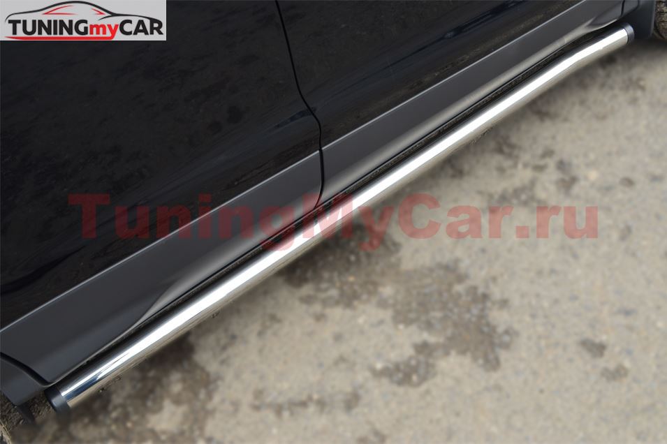 Пороги труба D63 (вариант 2) для Ford Kuga 2012-