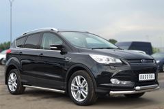 Пороги труба D63 (вариант 2) для Ford Kuga 2012-