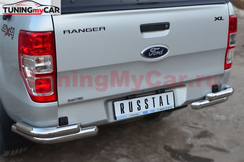 Защита заднего бампера уголки D63 (секции) D63 (секции) для Ford Ranger 2011-