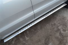 Пороги труба D120X60 с проступью для Ford Ranger 2011-