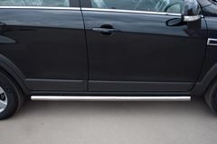 Пороги труба D63 (вариант 3) для Chevrolet Captiva 2011-2013