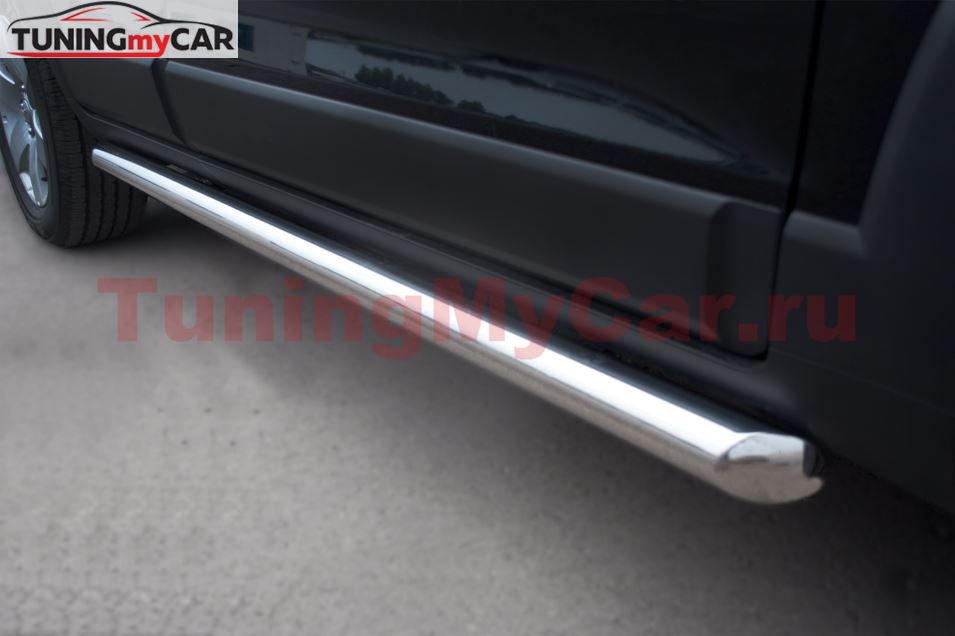 Пороги труба D63 (вариант 1) для Chevrolet Captiva 2011-2013