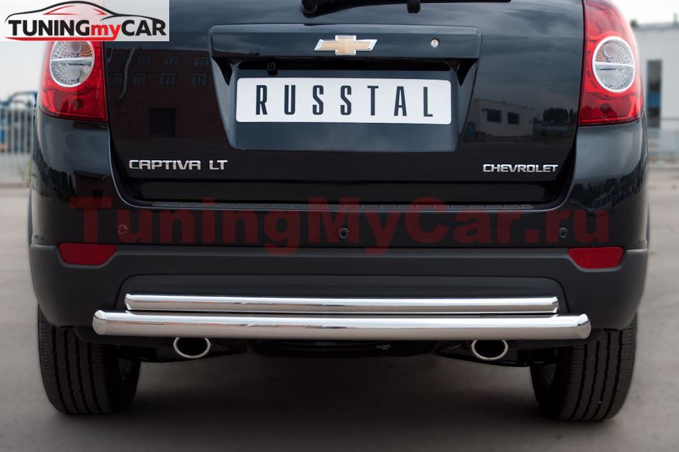 Защита заднего бампера D63/42 (дуга) для Chevrolet Captiva 2011-2013