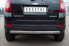Защита заднего бампера D75х42 овал для Chevrolet Captiva 2011-2013