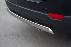 Защита заднего бампера D75х42 овал для Chevrolet Captiva 2011-2013
