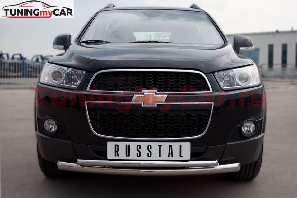 Защита переднего бампера D63/42 (дуга) для Chevrolet Captiva 2011-2013